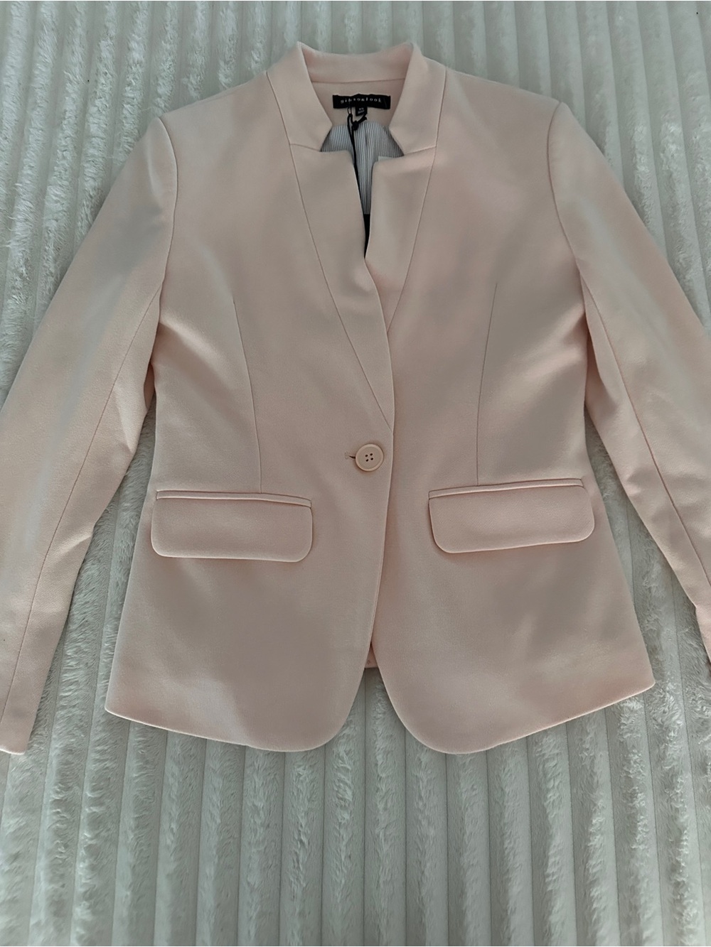 Gibsonlook Single-Button Blazer in Blush Pink Professional Career Woman - Picture 3 of 10